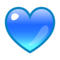 Blue Heart emoji on Emojidex